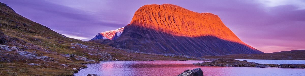 In Finland, Kebnekaise is located in Lapland bathing in the autumn sun